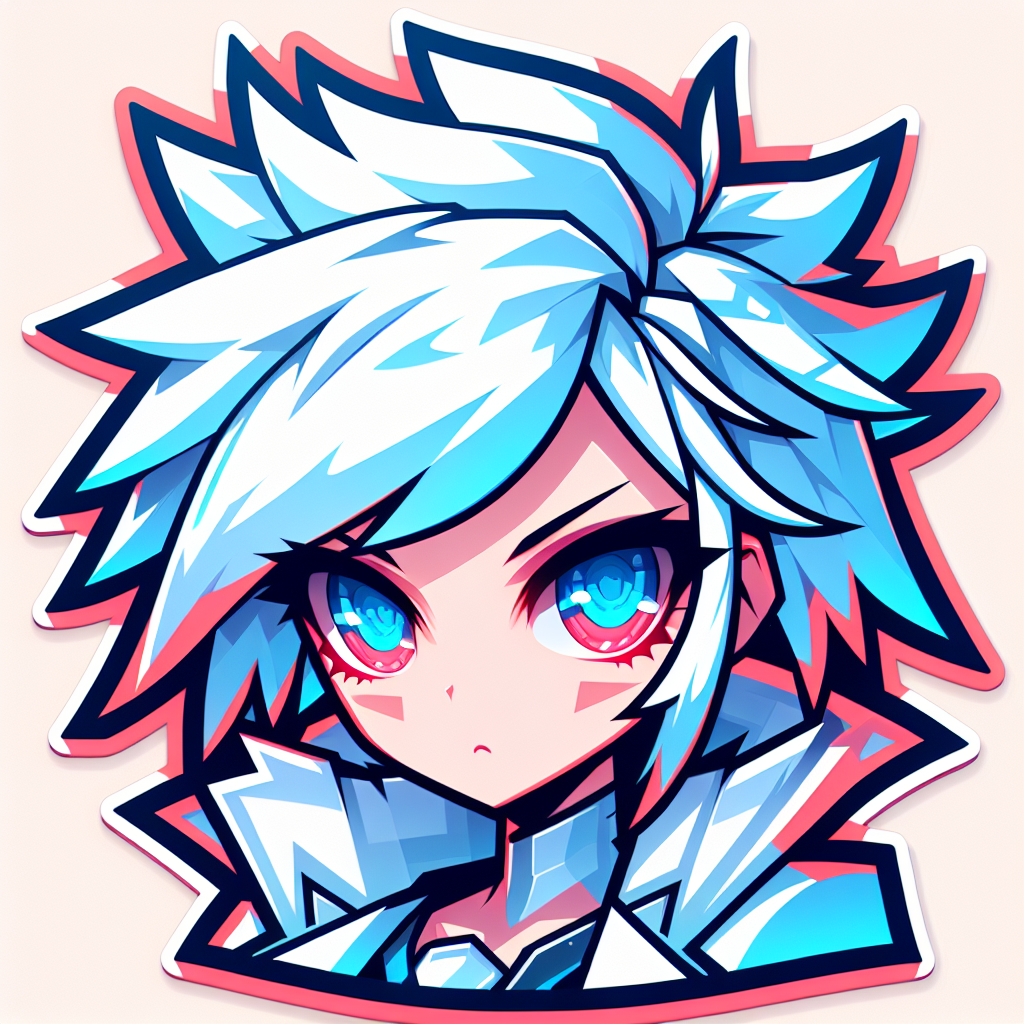 blue girl ai sticker